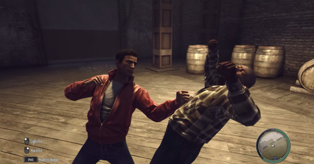 Вито Скалетта дерется в складе, Mafia II