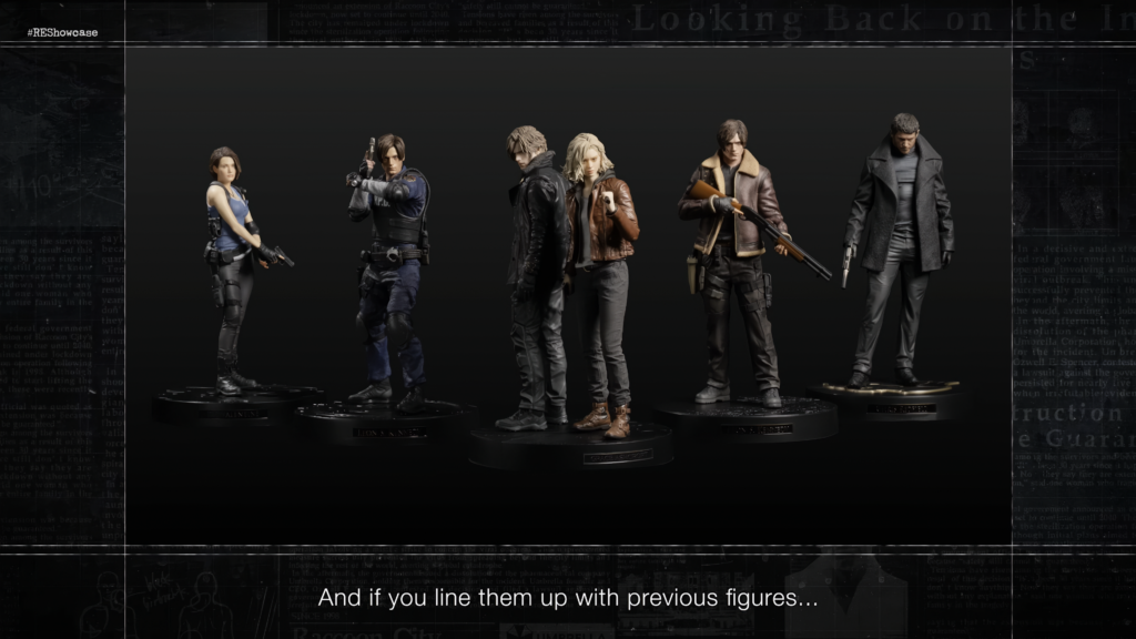 Фигурки Джилл Валентайн и Леон Кеннеди Resident Evil на подставках