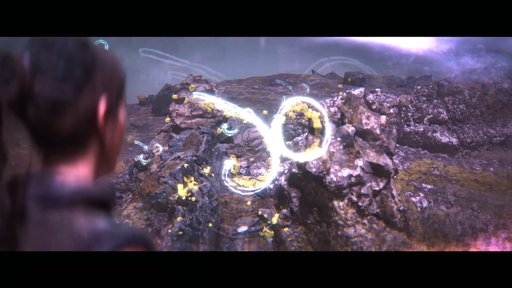 Персонаж Hogwarts Legacy осматривает сундук в каменной комнате