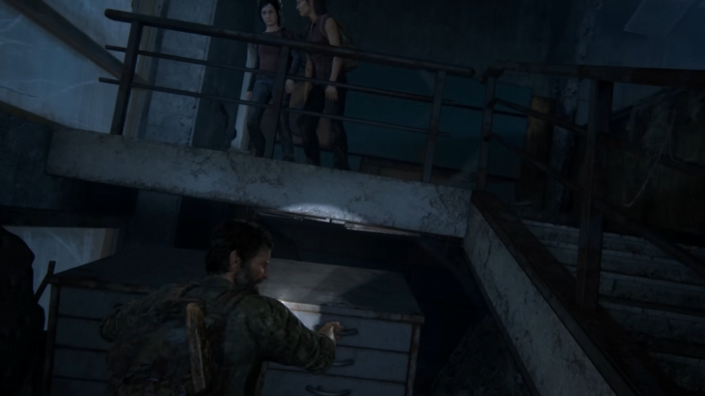 Джоэл из The Last of Us открывает ящик в здании