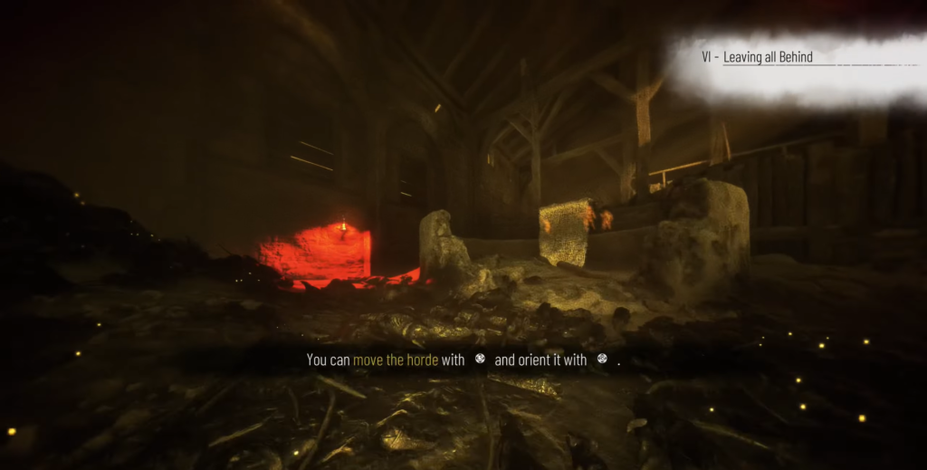 Рой крыс движется по пещере с красным светом