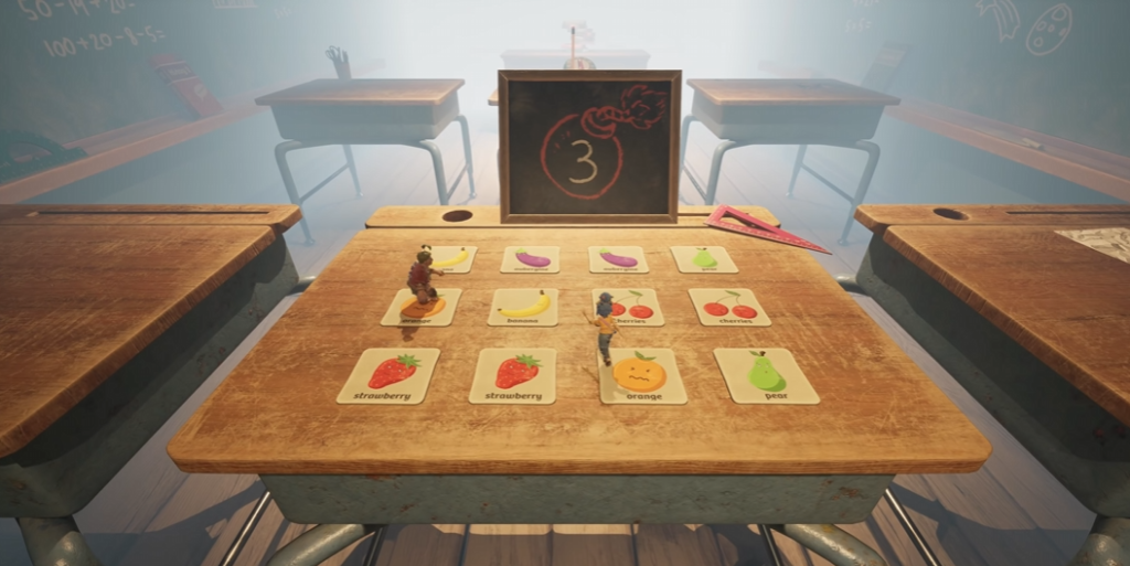 Мэй и Коди из It Takes Two стоят на партах