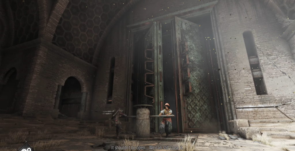 Амисия и Уго открывают ворота в крепости