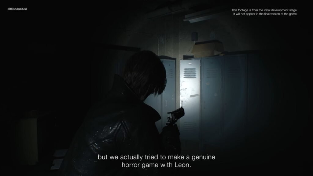 Леон Кеннеди из Resident Evil целится в шкафчики